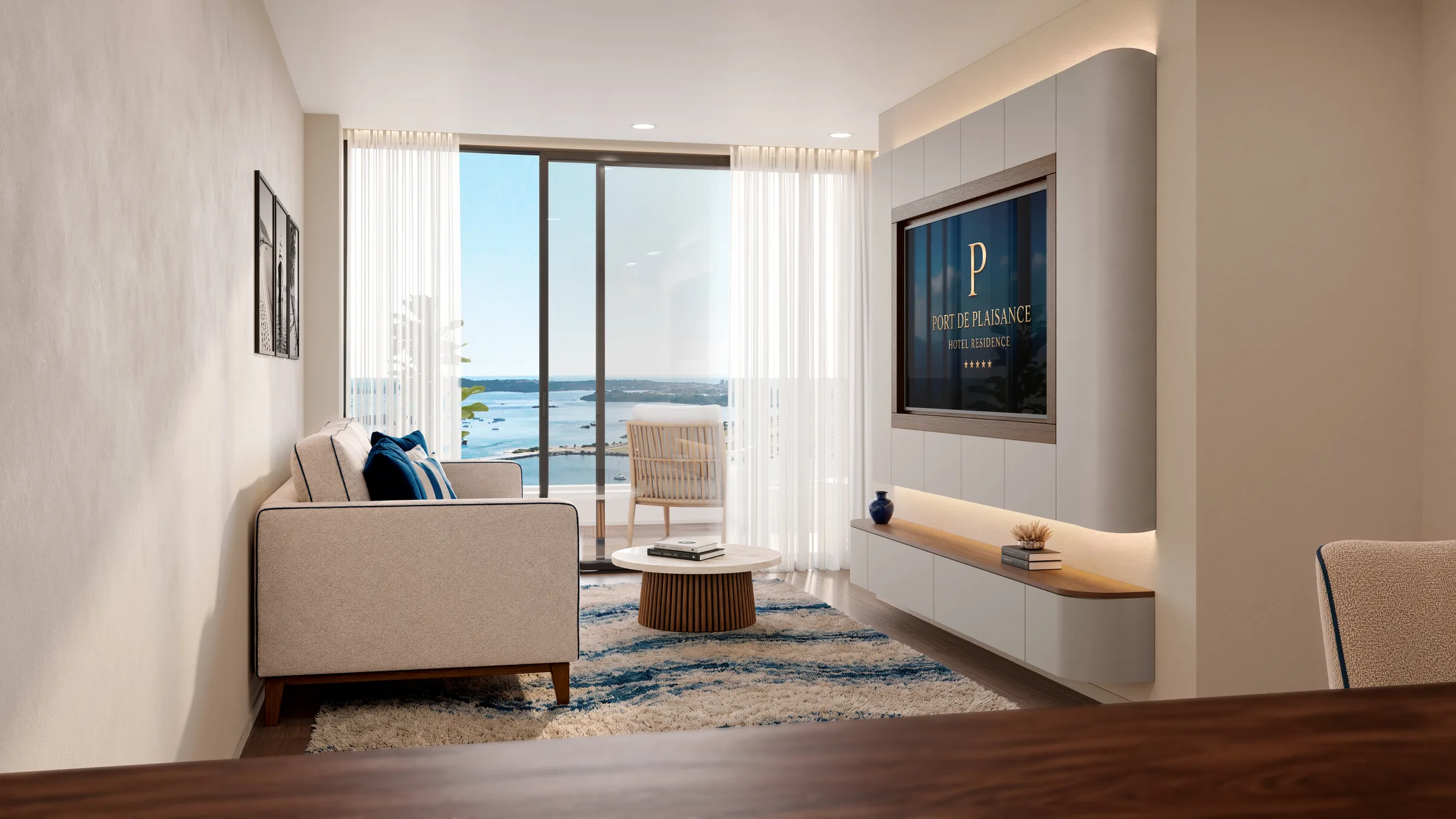 Port de Plaisance 1-bedroom condo living room, Sint Maarten Port de Plaisance 1-bedroom condo living room, Sint Maarten